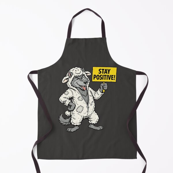 Item preview, Wolf In Sheep's Clothing Stay Positive Funny Sarcastic Meme Sticker | Wolf T-Shirts designed and sold by Ibrahimhema5.