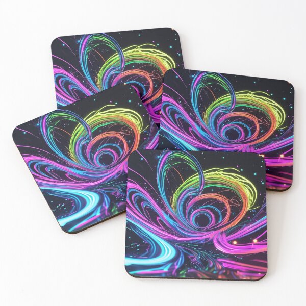 Item preview, Neon Rainbow Vortex – Vibrant Abstract Energy Wave Design. designed and sold by fbtrisha.