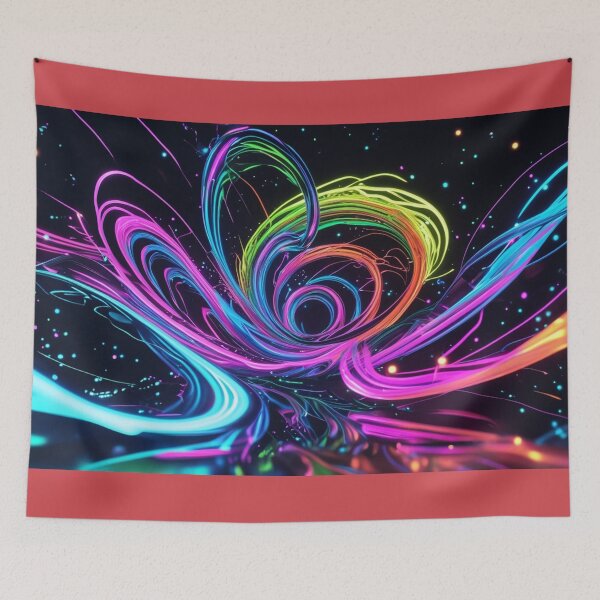 Item preview, Neon Rainbow Vortex – Vibrant Abstract Energy Wave Design. designed and sold by fbtrisha.