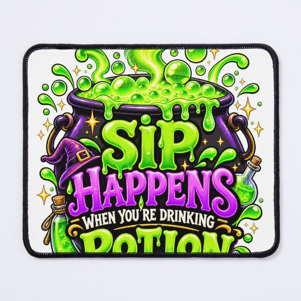 Item preview, Sip Happens When You're Drinking Potion Funny Halloween Witch Cauldron Design designed and sold by MotiveStuff.