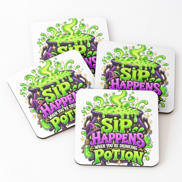 Item preview, Sip Happens When You're Drinking Potion Funny Halloween Witch Cauldron Design designed and sold by MotiveStuff.