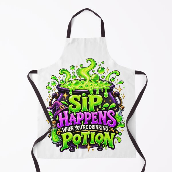 Item preview, Sip Happens When You're Drinking Potion Funny Halloween Witch Cauldron Design designed and sold by MotiveStuff.