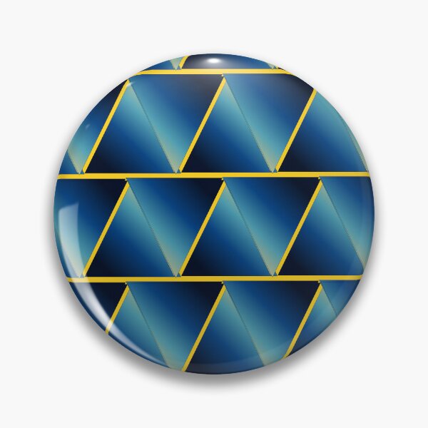 Item preview, Geometric Blue and Gold Triangles Abstract Pattern designed and sold by István Beresnyák.