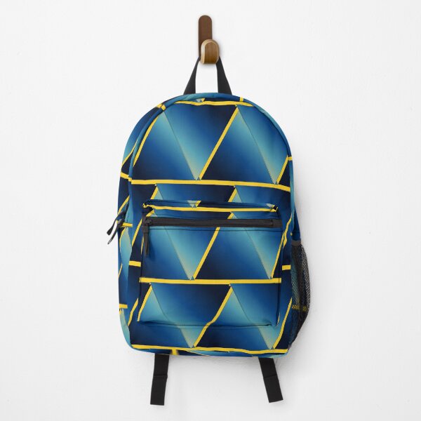 Item preview, Geometric Blue and Gold Triangles Abstract Pattern designed and sold by István Beresnyák.