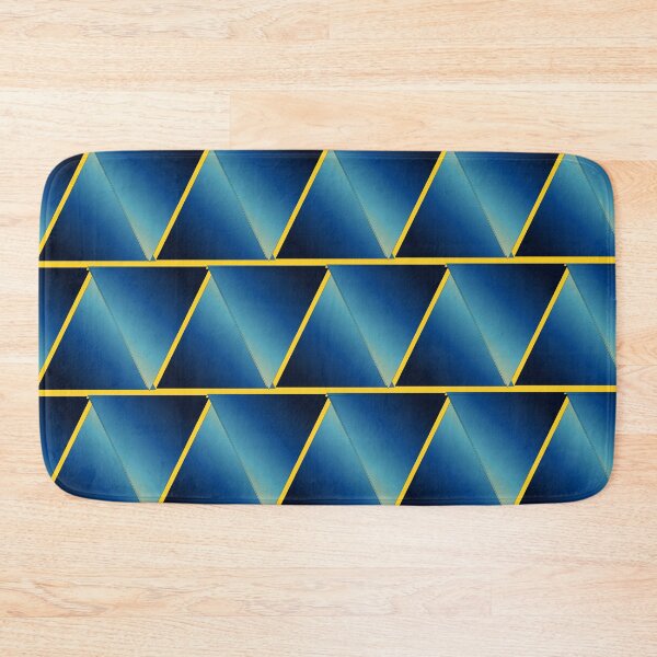 Item preview, Geometric Blue and Gold Triangles Abstract Pattern designed and sold by István Beresnyák.