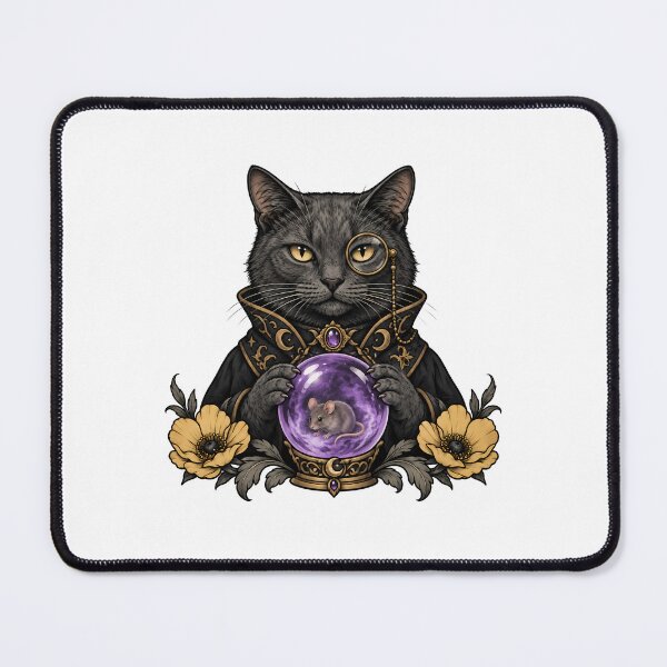 Item preview, Fortune Teller Black Cat Crystal Ball Halloween designed and sold by Old's Cool Cat Studio.