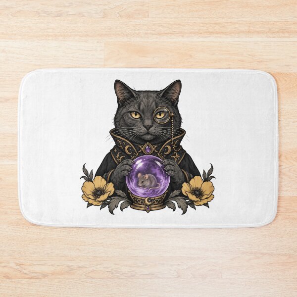 Item preview, Fortune Teller Black Cat Crystal Ball Halloween designed and sold by Old's Cool Cat Studio.