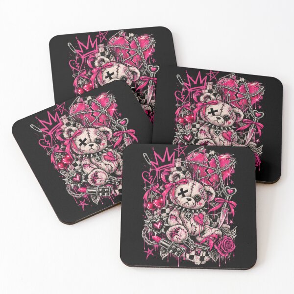 Item preview, Pink Grunge Teddy Bear – Punk Cute Alternative Design designed and sold by MetaModel Editions.