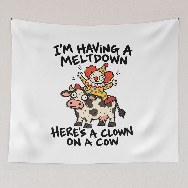 Item preview, Clown Riding A Cow designed and sold by MonkiFlipp.