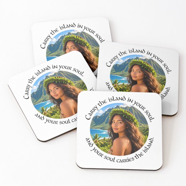 Item preview, Polynesian Heritage Proverb - Carry the island in your soul | Pacific Art designed and sold by ShakaLife.org.