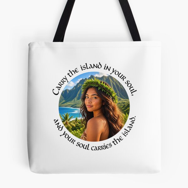 Item preview, Polynesian Heritage Proverb - Carry the island in your soul | Pacific Art designed and sold by ShakaLife.org.