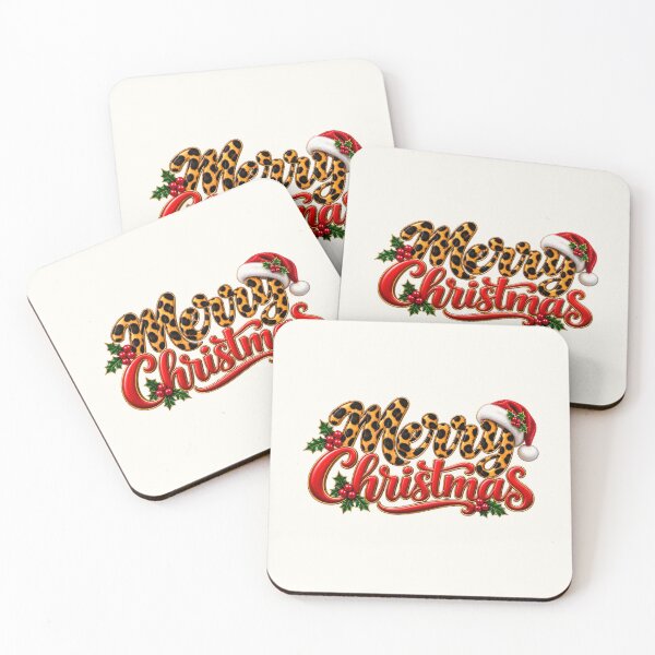 Item preview, Merry Christmas Red Leopard Lettering PNG designed and sold by annenambiro.