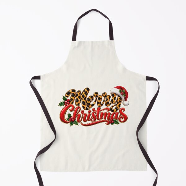 Item preview, Merry Christmas Red Leopard Lettering PNG designed and sold by annenambiro.