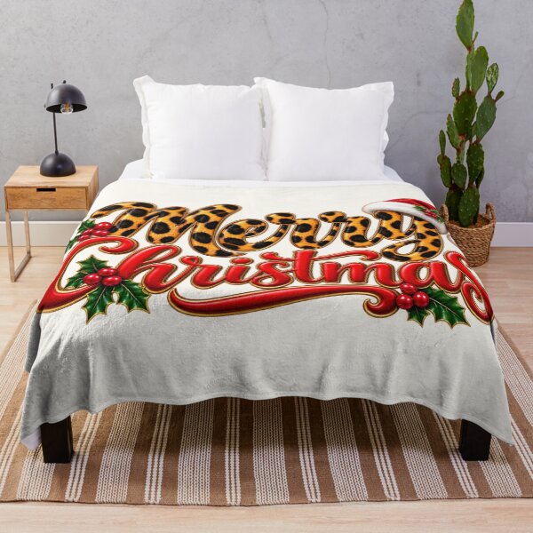 Item preview, Merry Christmas Red Leopard Lettering PNG designed and sold by annenambiro.