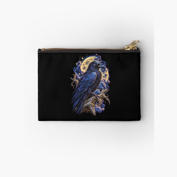 Item preview, Raven with Moon and Stars-Celestial Gothic Bird Night Nature Design designed and sold by RockitBaby.