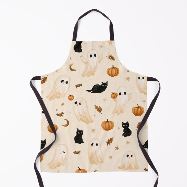 Item preview, Cute Ghosts & Black Cats Halloween Pattern designed and sold by Helenaphotoart.