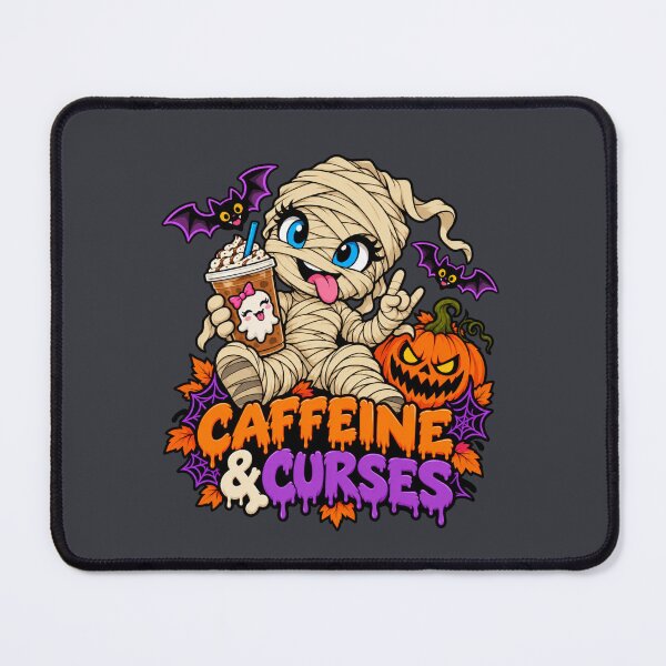 Item preview, Caffeine & Curses – Cute Mummy Halloween Coffee designed and sold by Aimetoi.