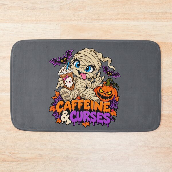 Item preview, Caffeine & Curses – Cute Mummy Halloween Coffee designed and sold by Aimetoi.