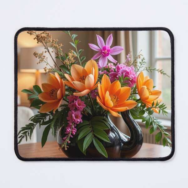 Item preview, Orange Lily Floral Arrangement - Elegant Botanical Home Decor designed and sold by nhk999.