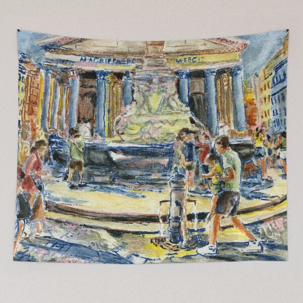 Item preview, Piazza Della Rotonda, the Church of Santa Maria Rotonda the Pantheon and the Fontana del Pantheon and Egyptian Obelisk designed and sold by LymphomaLass.
