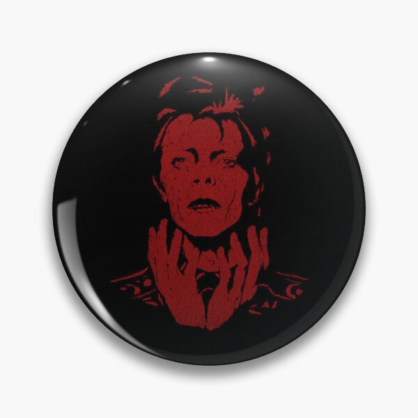 Item preview, David Bowie 70s Glam Rock Crimson Distressed Halftone Portrait designed and sold by surmind.
