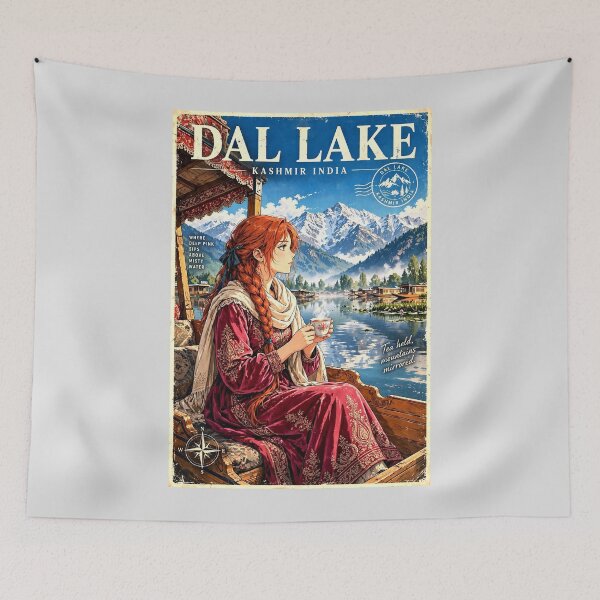 Item preview, India — Kashmir — Tea Upon the Himalayan Lake designed and sold by DibujandoPorfa.