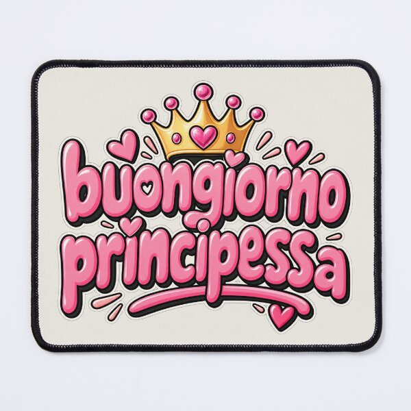 Item preview, Buongiorno Principessa – Cute Italian Pink Typography designed and sold by MetaModel Editions.