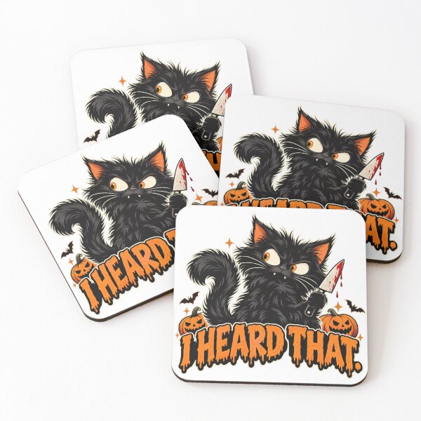Item preview, Funny Black Cat With Knife Halloween Sticker designed and sold by PhelipeCasanova.