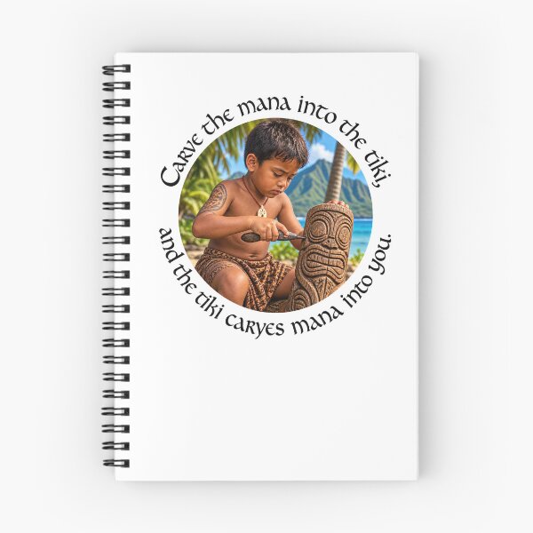 Item preview, Marquesas Power Proverb - Carve the mana into the tiki | Pacific Art designed and sold by ShakaLife.org.