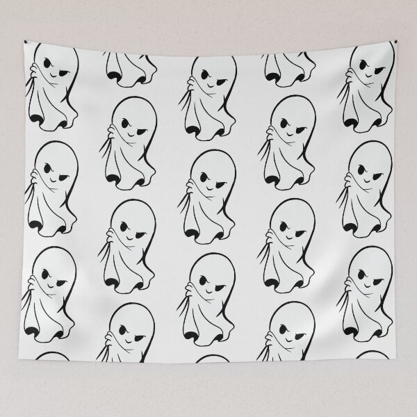 Item preview, Cute Sassy Little Ghost Line Art — Minimalist Halloween Sticker Design designed and sold by LYAN-STORE.