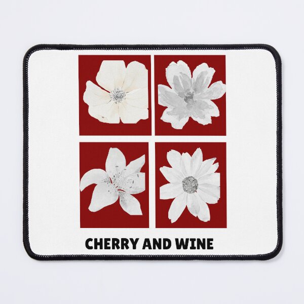 Item preview, Cherry And Wine Floral Grid Aesthetic designed and sold by BaddiewithBuzz.