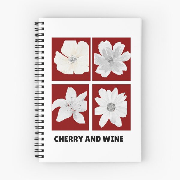 Item preview, Cherry And Wine Floral Grid Aesthetic designed and sold by BaddiewithBuzz.
