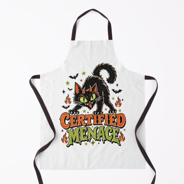 Item preview, Certified Menace Demon Black Cat Retro Halloween Shirt designed and sold by PhelipeCasanova.