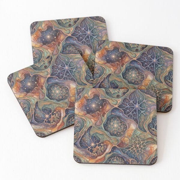 Item preview, Cosmic Sacred Geometry Organic Alchemy Seamless Pattern designed and sold by ChinzorigBAY.