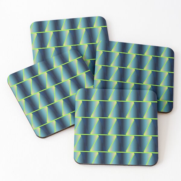 Item preview, Geometric Blue and Neon Triangles Abstract Pattern designed and sold by István Beresnyák.