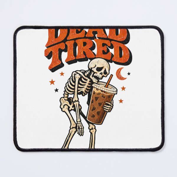 Item preview, Dead Tired Skeleton Coffee Funny Halloween Shirt designed and sold by PhelipeCasanova.