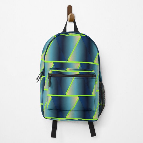 Item preview, Geometric Blue and Neon Triangles Abstract Pattern designed and sold by István Beresnyák.