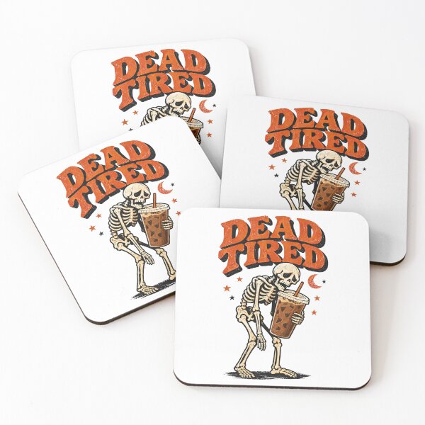 Item preview, Dead Tired Skeleton Coffee Funny Halloween Shirt designed and sold by PhelipeCasanova.
