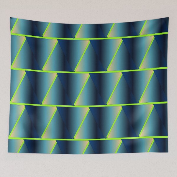 Item preview, Geometric Blue and Neon Triangles Abstract Pattern designed and sold by István Beresnyák.