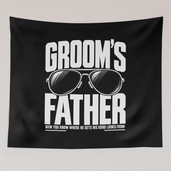 Item preview, Father of The Groom Art for Dad Men Groom Bridal Accessory T-Shirt designed and sold by Trendably.