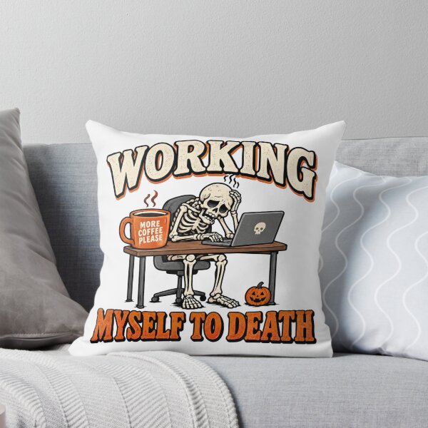 Item preview, Working Myself To Death Skeleton Office Halloween Shirt designed and sold by PhelipeCasanova.