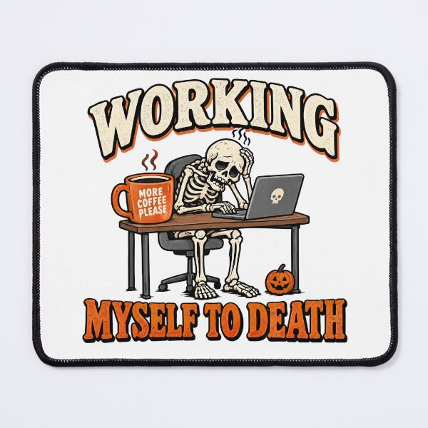 Item preview, Working Myself To Death Skeleton Office Halloween Shirt designed and sold by PhelipeCasanova.