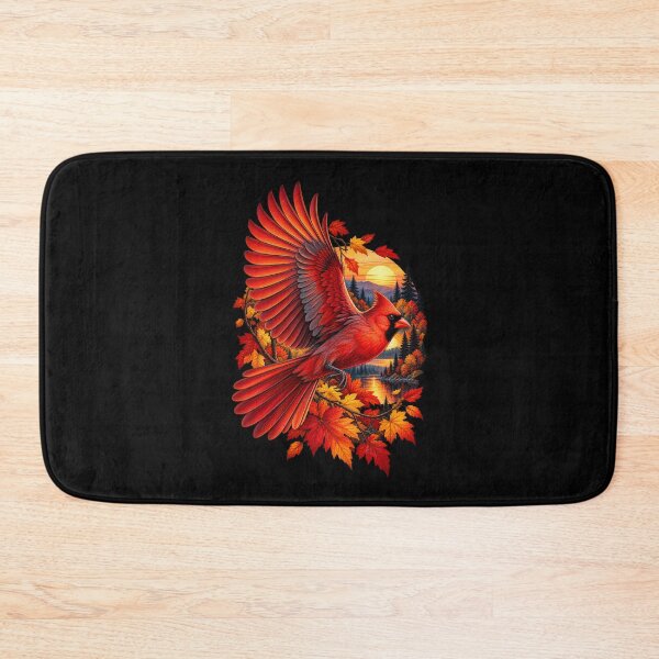 Item preview, Flying Cardinal Autumn Fall Foliage-Sunset Bird Wildlife Nature Design designed and sold by RockitBaby.