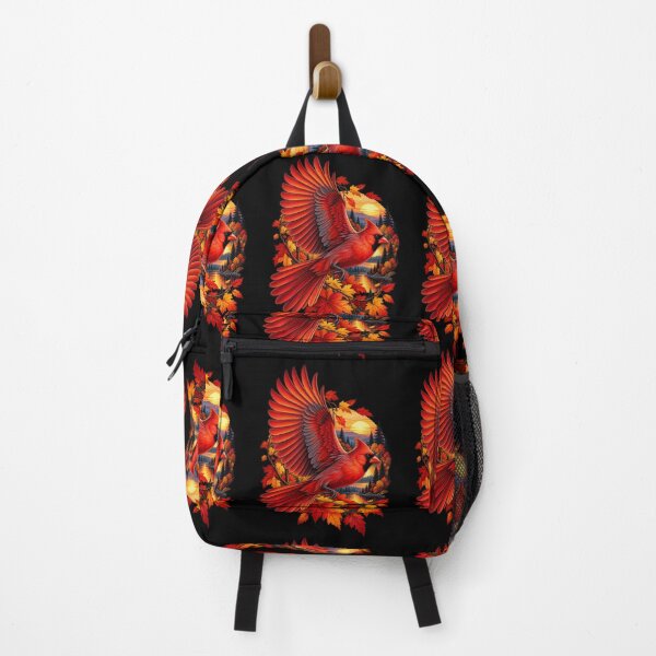 Item preview, Flying Cardinal Autumn Fall Foliage-Sunset Bird Wildlife Nature Design designed and sold by RockitBaby.