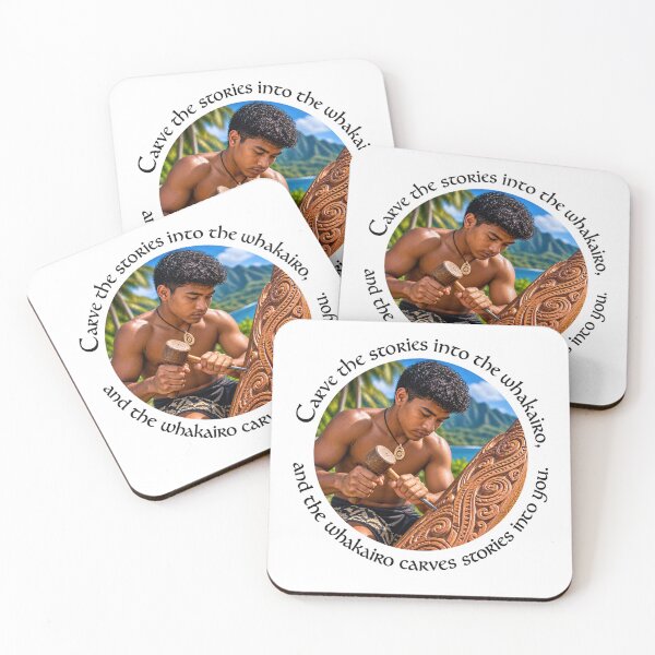 Item preview,  Maori Arts/History Proverb - Carve the stories into the whakairo | Pacific Art designed and sold by ShakaLife.org.
