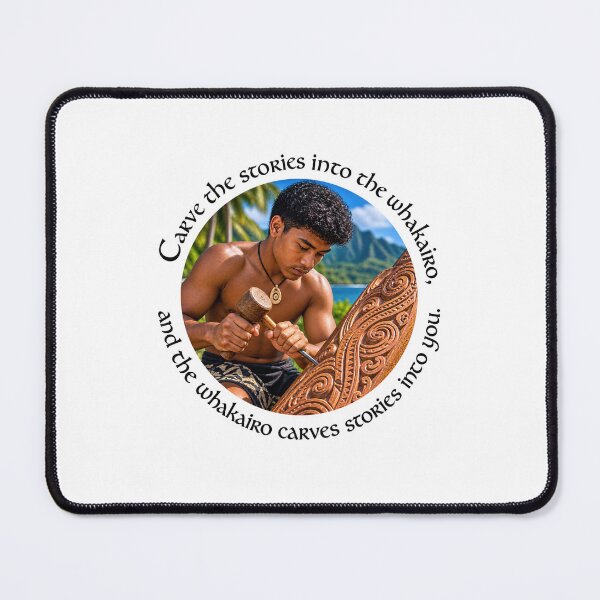 Item preview,  Maori Arts/History Proverb - Carve the stories into the whakairo | Pacific Art designed and sold by ShakaLife.org.