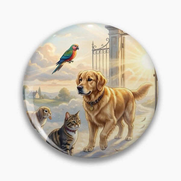Item preview, Rainbow Bridge Pet Memorial Heavenly Gates designed and sold by Sybille-Yates.