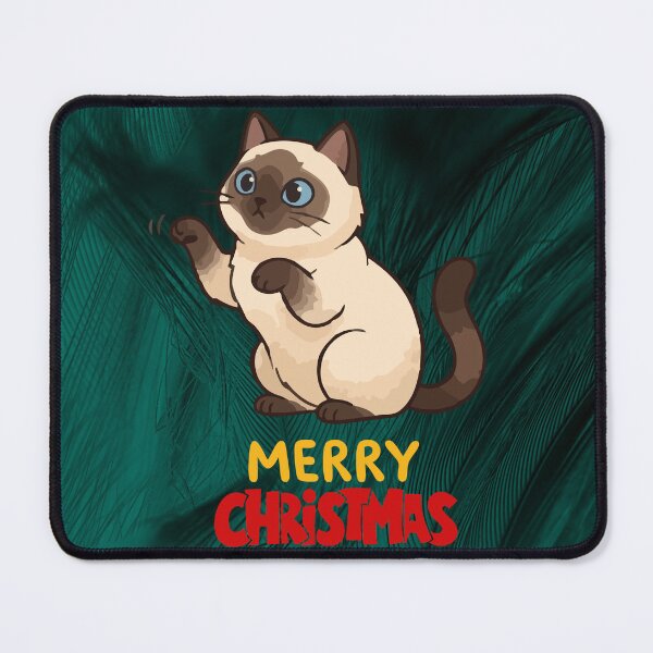 Item preview, Cute Siamese Cat Merry Christmas Holiday Art designed and sold by stormk10.