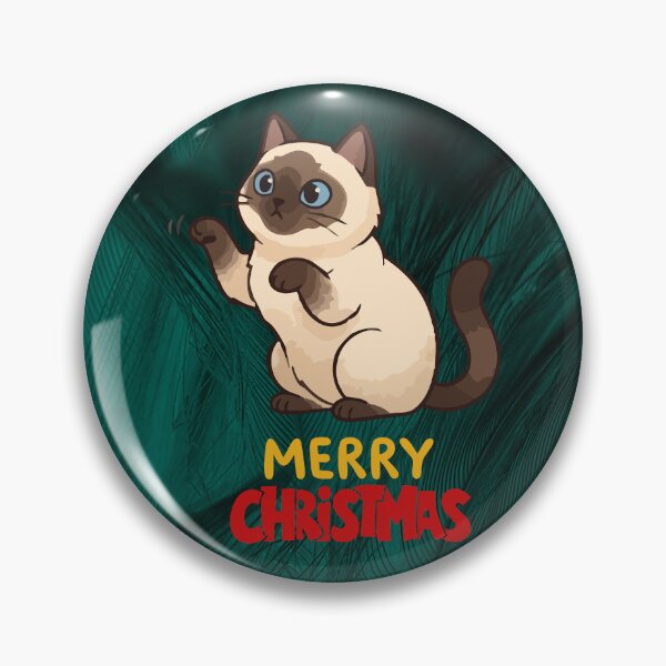 Item preview, Cute Siamese Cat Merry Christmas Holiday Art designed and sold by stormk10.