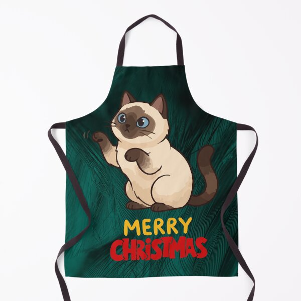 Item preview, Cute Siamese Cat Merry Christmas Holiday Art designed and sold by stormk10.